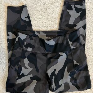 Athleta Black and Gray Camo Leggings